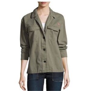 RAG & BONE JEAN Irving Shirt Jacket Khaki Green Size Medium $350